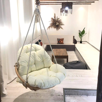 Real rattan sling basket rattan chair swing indoor cotton rope hanging chair Net red balcony home rocking chair outdoor lazy homestay furniture
