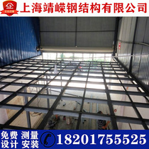 Shanghai Professional Welded Steel Structure Attic Stairway Duplex Insulation Plant Office Barrier Warehouse Loft Room Attic