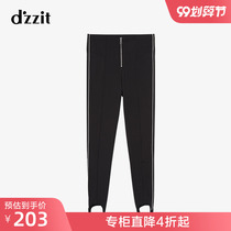 dzzit ground element autumn trend zipper elastic stitching leggings women 3F3Q4111A