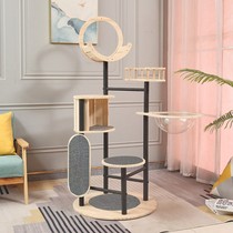 Large solid wood cat climbing frame cat nest cat tree one high-rise cat shelf space capsule does not occupy the floor climbing frame cat Villa
