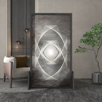 New Chinese solid wood screen partition living room hotel office modern simple creative art wooden seat screen decoration