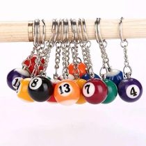 Billiards Key Buttons Pendant Black Eight Billiards Ball Key Hanging Chain Ornament Mini Tablecloo Pendant Gift Member Gift