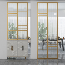 Light luxury Changhong glass screen partition modern living room Iron bedroom Nordic porch creative metal simple cover