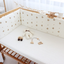INS baby splicing bed with soft cover anti-collision bed with one-piece cotton baffle anti-fall universal baby bedding