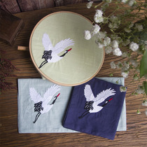 Hand embroidered handkerchief silk ancient style embroidery material bag kit diy self embroidery gift for male girlfriend