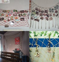 Kindergarten art area works display net reading area wall decoration hollow net doll home corner background decoration