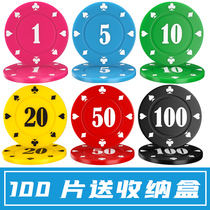 Chip Coin card chess room dedicated token mahjong Texas poker mahjong set digital card plastic customization