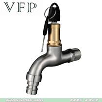 304 stainless steel outdoor outdoor encryption with lock key washing machine faucet quick open ceramic core with lock faucet
