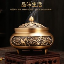 Pure copper incense burner pan incense burner home sandalwood stove incense burner for Buddha tea ceremony