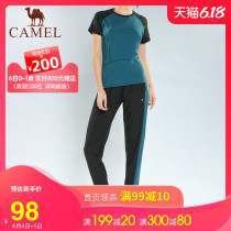 Camel women's wear 2020 new yoga clothes women's spring and summer gym leisure sports suit running short sleeve