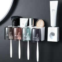 Fully Automatic toothpaste artifact suction wall-mounted squeezer set household non-perforated toilet toothbrush holder