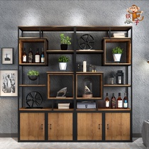 Multi-layer wrought iron shelf partition rack combination office filing cabinet bookshelf floor storage rack display bookcase