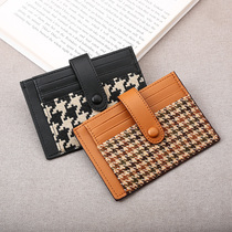 Retro card bag Female slim one-piece small minimalist personality Mini high-end sleeve Multi-position Large-capacity card holder