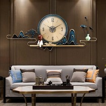 New Chinese Brass Zen hanging bell Living room Atmospheric mute Fashion Watch Home Decorations hanging wall Creative clock