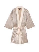 Sexy luxury Robe Womens wedding morning robe bride senior feel ice silk pajamas womens nine-point sleeve holiday bathrobe long