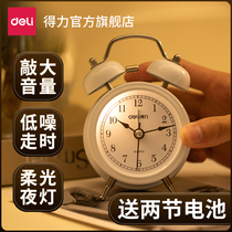 Del small alarm clock mechanical loud sound alarm creative personality students use lazy clock simple get up children