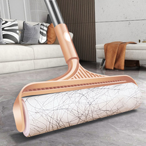 Hair sticking device roller long handle large roller brush household extended hair removing roller floor bed hair sucking artifact