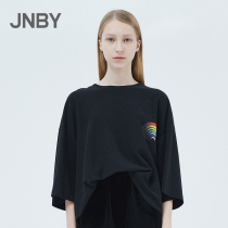 JNBY/江南布衣亲肤T恤20夏新品棉宽松圆领短袖女5J6610090