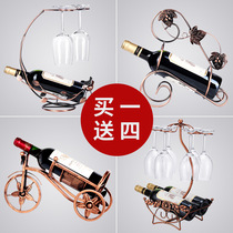 Carry creative wine rack ornaments wine cabinet decorations Household upside-down wine glass rack Wine rack modern and simple