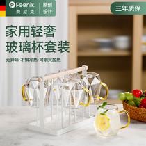 German FEENIK glass cup set home high temperature resistant tea cup large capacity breakfast cup living room drinking cup
