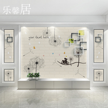 2021 New TV background wall wallpaper 8d stereo living room wall cloth modern simple 3d film and television wallpaper mural cloth