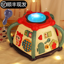 Music clap drum Childrens hand clap drum baby rechargeable hexahedral educational toy baby 0-1 years old 3-6 months