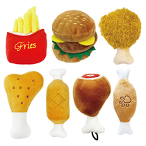 Burger chicken leg cute pet voice toy dog toy dog toy dog toy voice model