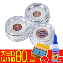 Imported Xiguan Diamond pool club leather head small head black eight Snooker head nine ball club accessories