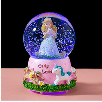 Dream Princess Crystal Ball Music Box Snow Night Light Music Box Ten-year-old Little Girl Childrens Birthday Gifts