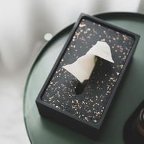Nordic ins cement terrazzo light luxury tissue box dining room home living room simple creative high grade paper box