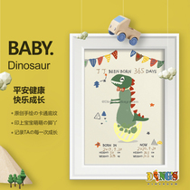 Newborn Baby Full Moon cute hand footprints souvenir original small dinosaur footprint painting DIY 100-day gift