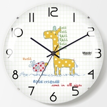Medin living room bedroom wall clock borderless silent clock simple creative round clock quartz clock H293