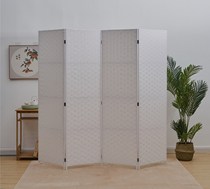 Straw screen Rattan woven solid wood screen partition home porch screen fitting room hotel restaurant bathroom screen