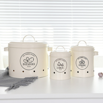 Export American style household kitchen potato Potato onion ginger garlic storage onion breathable light storage barrel box