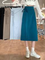 Half-length skirt womens season high waist slim long A- line dress 20 summer 21 new design sense kid skirt ins