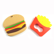 Food grade silicone anti-eating gutac baby molars boiled toy fries burger tooth gum