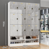 Staff wooden wardrobe beauty salon Bath center storage cabinet bathroom yoga studio with lock