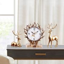 Large clock living room Nordic ornaments clock modern European watch personality creative Silent desktop home clock