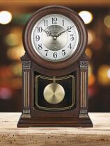 New Chinese Style Seat Clock Living Room Pendulum retro old-style sitting clock European-style Home Desktop Decorative Clock Ticking clock ticking clock