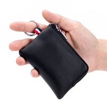2022 new genuine leather zero wallet key bag men Mini small wallet zipped coin drivers license key bag card bag