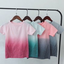 Gradual slim top quick-drying short-sleeved T-shirt womens summer running training fitness clothes ins Net red yoga clothing