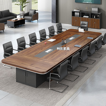 Conference table long table brief modern large plate rounded angle training table rectangular strip table desk chair combination