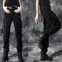 Outdoor overalls womens multi-pocket casual pants loose straight military training special forces mountaineering tactics military uniform pants