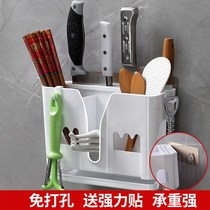 Chopstick pocket Wall-mounted chopstick basket Wall-mounted chopstick cage rack Multifunctional spoon chopstick storage box for chopsticks