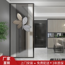 Light luxury glass screen partition modern simple small apartment living room decoration room entrance wall blocking bedroom