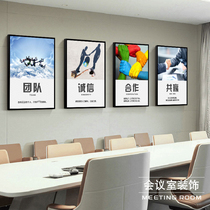 Company office decoration painting corporate cultural wall conference room corridor inspirational slogan frameless hanging painting customization