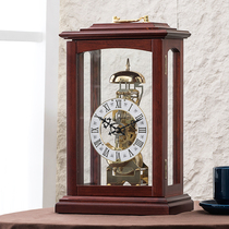 Han Dynasty European style clock mechanical solid wood living room retro clock clock clock clock decoration decoration table table clock HD03