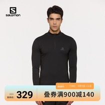 salomon salomon Mens Outdoor Multipurpose Top Stand Collar Breathable Mid Jacket Warm Pullover