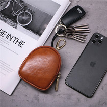 Versatile zero-money accommodating key bag for men and women pull-out car key bag Pumping Rope Lock Spoon Bag minimalist Large capacity