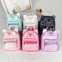 Childrens School Bag Kindergarten Double Shoulder Bag Fashion Cute Cartoon Princess Girl Out Mini Bright Sheet Baby Backpack